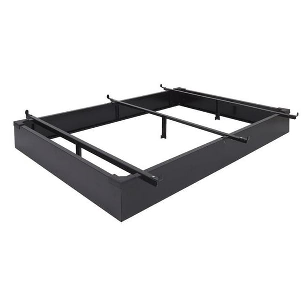 Glenwillow Home B75MB50 Metal Bed Frame & Bed Base Queen Size Black