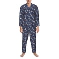 thumbnail image 3 of Sikiie Autumn Forest2 Mens Pajama Set, Soft Warm Long Sleeve Sleepwear, Cozy Button-Down Pjs for Men-XX-Large, 3 of 7