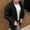 Black, variant on jsaierl Mens Cardigan Sweaters Cable Knit Open Front Stand Collar Thicken Outwear Long Sleeve Cozy Plain Sweater Jacket