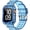 Translucent Blue, variant on BANDOVA Clear Jelly Crystal Watch Band with Bumper Case, Sport Strap Compatible with Apple Watch 42/44/45mm