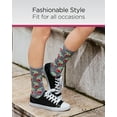 thumbnail image 5 of MeMoi Cherries Bamboo Blend Crew Socks - Womens - Female, 9-11, Medium Gray Heather, 5 of 8