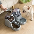 thumbnail image 3 of Automatic 3.8 L Waterer and Feeder Bundle Set, for Dog and Cat, Light Gray, 3 of 5