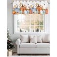 thumbnail image 5 of Fall Orange Blue Pumpkin Valances for Windows Autumn Leaves Thanksgiving Harvest Rod Pocket Curtains Valance Short Window Treatment Drapes for Living Room, Bedroom Bathroom 56"&nbsp;W x 16" L, 5 of 5
