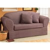 Home Trends Brenna Slipcover with Separate Seat Cushion Cover, Eggplant