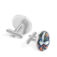 thumbnail image 3 of Peace Dove Elegant Men's Stainless Steel Cufflinks for Business Attire and Formal Events, 3 of 6