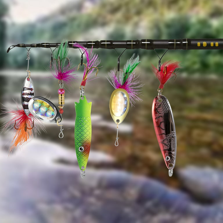 Fishing Lures SpinnerBaits for Bass Lures, Salmon, Trout, Fishing 30pc  Rooster Tail, Colorado Blades, Willow Blades Assorted Fishing gear Metal  Hard Freshwater Saltwater Lure Spinner Baits 