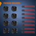 thumbnail image 5 of 8PCS 12V 20A Round Blue Toggle LED Rocker Switch with 24PCS Wires, 5 of 5