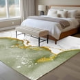 thumbnail image 5 of Green Gold Marble 5'x7' Area Rug, Modern Abstract Marble Crack Texture Washable Non-Slip Soft Rugs, Low-Pile Large Carpet for Living Room Bedroom Dining Room, Non-Shedding Accent Rug, 5 of 9