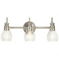 thumbnail image 2 of 45392NI Kichler Lighting Greeier - 3 Light Bath Vanity Approved for Damp Locations - with Transitional inspirations - 10.25 inches tall by 23.75, 2 of 4