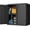 Black, variant on Metal wall cabinet, wall-mounted storage cabinet with lock, suitable for garage organization, floating cabinet with doors and adjustable shelves, suitable for utility rooms