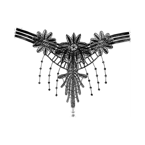 Womens Black Tassel G-String Lace Thongs Panties Underwear Low Rise Breathable T-Back Underpants Nightclub Bedroom