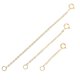 thumbnail image 2 of Golden Extender Chains with Classic Sling Button for Necklace Bracelet Making 3 Pcs Silver plated, 2 of 2