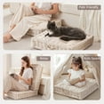 thumbnail image 2 of Regency Heights Large Tufted Floor Pillow for Seating, Square Meditation Cushion with Handle, Chenille Sitting Pillows Floor Cushion for Yoga Living Room Balcony Office Outdoor, 24" x 24" Ivory, 2 of 9