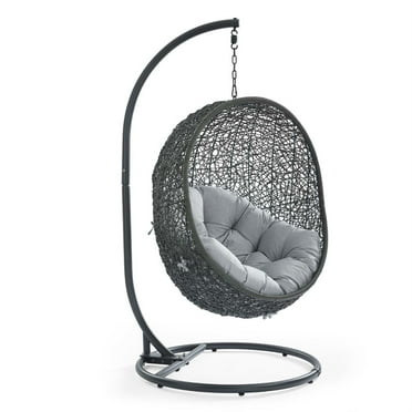 Ergode Hide Outdoor Patio Swing Chair With Stand - Gray