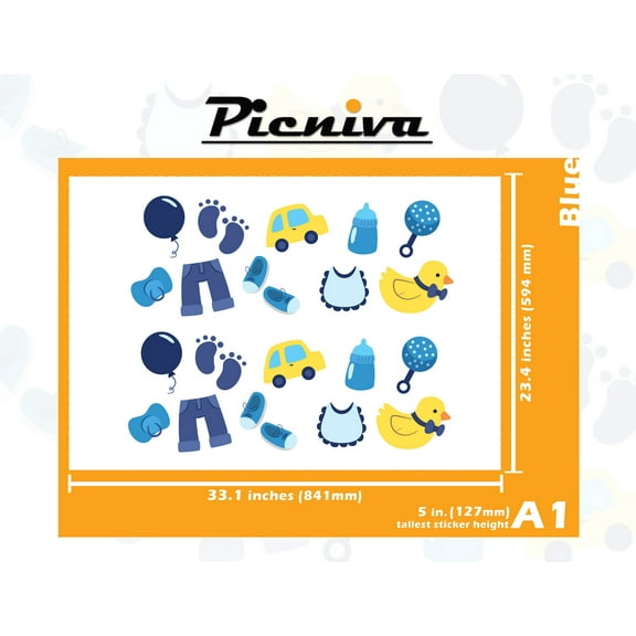 A1(5") Yellow Duck Baby Boy Kid Nursery Room Decal Sticker Clear Vinyl Wall Art decor