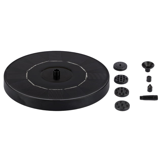 Billuyoard Mini fuente de agua Solar para piscina, estanque, fuente de cascada, decoración de jardín, baño de pájaros al aire libre, fuente de energía Jardín y Patio negro 16cm Billuyoard HA4935-02B