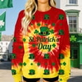 thumbnail image 2 of Crew Cuello Sudadera Día de San Patricio Impreso Manga Larga Suéter sin Capucha Shamrock Gráfico Suave Vacaciones Casual Top, 2 of 8