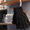 thumbnail image 4 of Sports Outdoors Camping Hiking BBQ Barbecue BBQ Barbecue Meat Oven Microwave Barbecue Resistance High-temperature Glove Non-slip Silicone Anti-burn Glove Glove Heat Insulation Anti-scalding Black, 4 of 5
