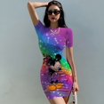thumbnail image 1 of Sexy Summer Dresses Woman 2023 Slim Fit Minnie Mouse Tight Women's Summer Dress Cartoon Mickey Fashion Disney Print Casual TopXXXL Gao Jinjia LED, 1 of 2