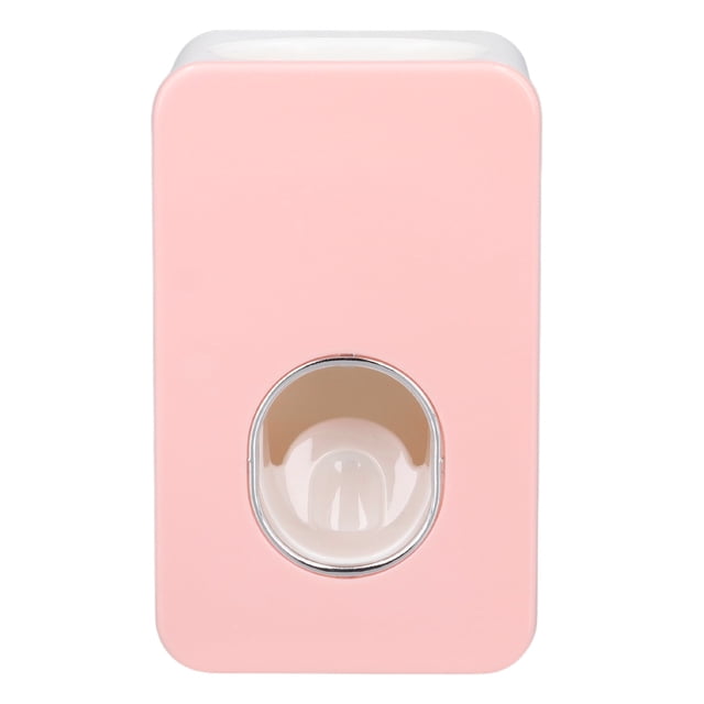 Fácil instalación, exprime la pasta de dientes sin esfuerzo para baños, uso doméstico, dispensador automático de pasta de dientes de pared de color rosa