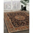 thumbnail image 3 of Ahgly Company Machine Washable Indoor Round Traditional Night Red Area Rugs, 4' Round, 3 of 7