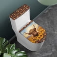 thumbnail image 2 of ZIATUBLE Aztec Tribal Toilet Lid Cover Set 2 Piece Highland Cow Toilet Seat Covers for Bathroom Sets Sunflower Toilet Seat Lid and Tank Covers for Home Bathroom Decoration, 2 of 7