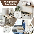 thumbnail image 6 of Costway Height Adjustable Mobile Standing Desk with Tiltable Desktop & 2 Hanging Hooks, 6 of 11