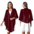 thumbnail image 3 of Graceful High-Low Hem Bolero with Chiffon Shawl for Evening Events, 3 of 5
