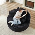 thumbnail image 3 of Sofa individual de algodón de seda 55'L, sin necesidad de ensamblaje, silla moderna y acogedora para salón, dormitorio, sala de estar y sala de proyección (no es una silla giratoria)., 3 of 5