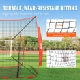 thumbnail image 3 of KFFKFF 7x7 ft Baseball Softball Practice Net, Portable Baseball Training Net for Hitting Batting Catching Pitching, Backstop Baseball Equipment Training Aids with Strike Zone (Net Only), 3 of 9