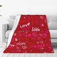 thumbnail image 1 of Couverture Jetée à Cœurs d'Amour Rouges Saint-Valentin Couverture Douillette et Douce pour Canapé Sofa Chaise Lit Polaire Thermique Duveteuse Couvertures de Voyage 80 X 60 Po Décoration de Maison pour les Fêtes, 1 of 7