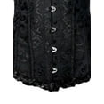 thumbnail image 6 of Dewadbow Women Lace Corsets Brocade Waist Brocade Overbust Lingerie Bustier, 6 of 6
