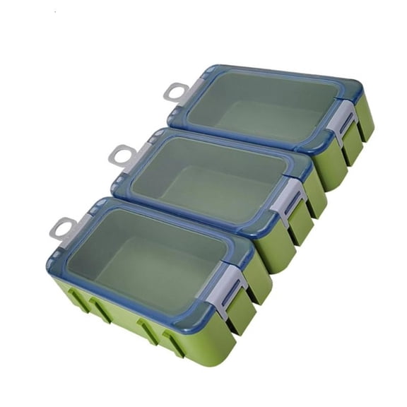 CEORPER 3Pcs Portable Tackle Box Organizers Fish Hooks Artificial Baits Storage Box
