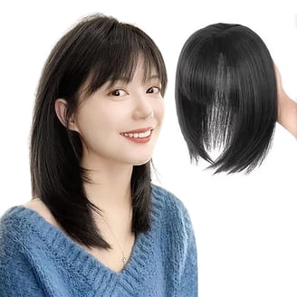SEGO Clip in Bangs Hair Extensions with Temples Thick  display picture 3
