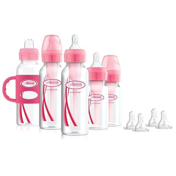Set de regalo para biberones Dr. Brown's First Year Transition Pink