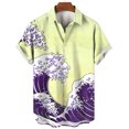 thumbnail image 3 of Nuevas camisetas gráficas de olas del océano para hombres, ropa de surf 3D, camisetas de playa hawaianas, ropa vintage Y2k de manga corta, tops con solapa, 3 of 5