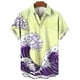 thumbnail image 3 of Camisetas con gráficos de olas del océano para hombres, ropa de surf 3D, camisas hawaianas de playa, camisetas de manga corta Y2K, ropa vintage, blusa con solapa, 3 of 5