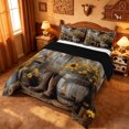 thumbnail image 2 of meiyoeat Rustic Cowboy Style King Size Comforter Sets For Boys,Cute Floral Sunflower Comforters King Size,Reversible,3 Pieces,1 Comforter And 2 Pillowcases, 2 of 7