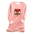 thumbnail image 1 of Jienlioq T-Shirt à Col Rond pour Femmes, Mode, Imprimé de Noël, Manches Régulières, Hiver, Ample, Vacances, Décontracté, Manches, 1 of 2