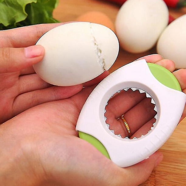 Separador Abridor de huevos Cortador de cáscara Galleta de huevo crudo Adorno de cáscara de huevo hervido