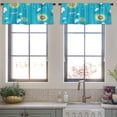 thumbnail image 3 of LALILO Kitchen Curtain Valance Summer Vacation And Ships Rod Pocket Window Curtain 52"x 18" Set of 2, 3 of 5