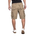 thumbnail image 2 of Men's Cotton Multi Utility Pockets Relaxed Fit Casual Outdoor Army Cargo Shorts (Khaki, 34), 2 of 3