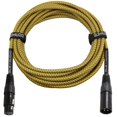 thumbnail image 1 of Cable De Micrófono Gls Audio De 25 Pies - Cables De Conexión Xlr Balanceados - Xlr Macho A Hembra - Chaqueta De Tela De Tweed Marrón Amarillo - Cables De Micrófono De 25 Pies, 1 of 5