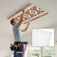 thumbnail image 4 of Southwest Magnetic Fluorescent Light Covers for Ceiling Lights 2x4Ft,Western Brown Yellow Geometric Abstract Art Wooden Office Classroom Kitchen Drop Ceiling Light Covers Filters Shade Panel 3Packs, 4 of 9