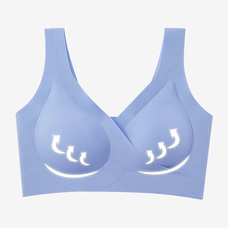 Nexjvus Nursing Bras Wirefree Front Open Front Open Button Breathable Comfortable Bra Size M-XXL