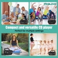 thumbnail image 4 of Philco Reproductor de CD portátil Boombox reproductor de casete combinado con Bluetooth, radio FM reproductores de CD para el hogar, reproductor de cinta de casete, entrada auxiliar compatible MP3/WMA, 4 of 5