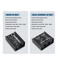 thumbnail image 2 of Passive DI Box Direct Injection Box Low Noise Guitar Bass DI Single Channel Converter Multipurpose, 2 of 7