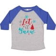 thumbnail image 3 of Inktastic Let It Snow, Snowflakes, Christmas - Red Blue Gray Boys or Girls Toddler T-Shirt, 3 of 5