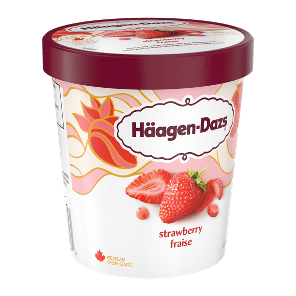 HÄAGEN-DAZS Strawberry Ice Cream 450 ml, E-HAGEN DAZS HD STRAWBERRY