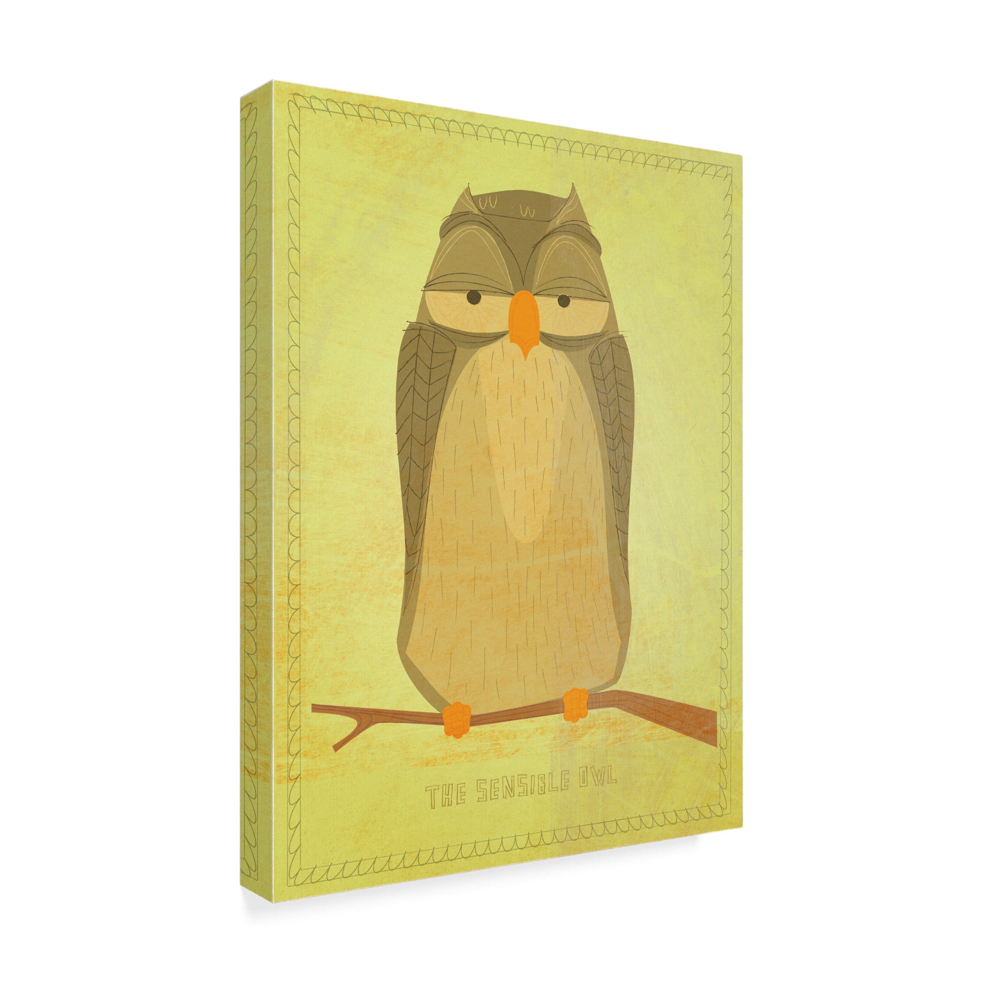 Trademark Fine Art 'The Sensible Owl' Canvas Art by John W. Golden